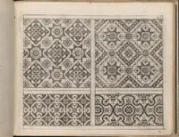 An illustration from Newes Modelbuch in Kupffer gemacht, darinen aller hand Arth newer Model von dun, mittel vnd dick aussgeschnidener Arbeit auch andern kunstlichen Neh werck zu gebrauchen. (1604)