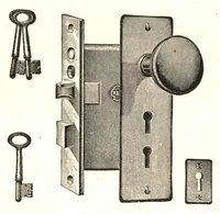 An illustration from Builder's hardware : fine locks, artistic designs, in door and window trimmings. (1903)