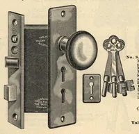 An illustration from Builder's hardware: fine locks, artistic designs in door and window trimmings. (1903)