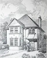 An illustration from Some small houses : illustrated with frontispiece in colour and 90 reproductions ... (1908)