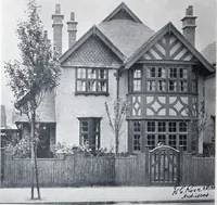An illustration from Some small houses : illustrated with frontispiece in colour and 90 reproductions ... (1908)