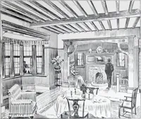 An illustration from Some small houses : illustrated with frontispiece in colour and 90 reproductions ... (1908)