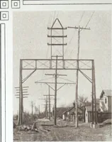 An illustration from Steel transmission structures and catenary bridges. (1914)