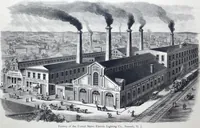An illustration from The Maxim Electric Light and Power Co., Philadelphia. (1882)