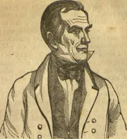 An illustration from The phrenological characters and talents of Henry Clay, Daniel Webster, John Quincy Adams, Wlliam Henry Harrison, and Andrew Jackson : as given by the most distinguished phrenologists in the United States, also notes on the same, with a brief analysis of the fundamental powers of the human mind as manifested through the brain (1844)