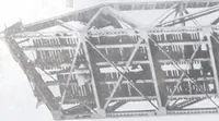 An illustration from The Strauss Bascule Bridge Company, Inc., engineers and designers of trunnion, bascule and direct lift bridges. (1920)