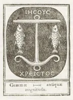 An illustration from Thesaurus gemmarum antiquarum astriferarum quae e compluribus dactyliothecis selectae aereis tabulis CC. insculptae observationibus inlustrantur adiectis parergis LX. Atlante Farnesiano prolegomenis. Diatribis III. Dissertationibu​s XV. et indicibus. Volumen II (1750)