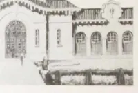 An illustration from Truscon stone tex, a protective coating made especially for damproofing and beautifying concrete, stucco, brick and masonry exterior walls. (1926)