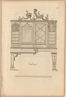 Picture 4 of 12 from Upwards of one hundred new and elegant designs, being all the most approved patterns of houshold furniture in genteel taste : consisting of china, breakfast, side-board, dressing, toilet, card, writing, claw, library, slab and night tables; cabinets, china shelves and cases, chests, bureaus, desk and book cases. Engraved on forty-two copper plates. Part the Second / by A Society of Upholsterers, Cabinet-makers. &c &c (1764), leaf 31