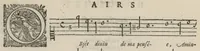 An illustration from Airs de cour avec la tablature de luth de Anthoine de Boesset, surintendant de la musique de la Chambre du Roy, & de la Reyne. Seiziesme livre. (1643)