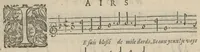 An illustration from Airs de cour avec la tablature de luth de Anthoine de Boesset, surintendant de la musique de la Chambre du Roy, & de la Reyne. Seiziesme livre. (1643)
