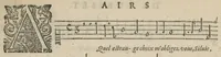 An illustration from Airs de cour avec la tablature de luth de Anthoine de Boesset, surintendant de la musique de la Chambre du Roy, & de la Reyne. Seiziesme livre. (1643)