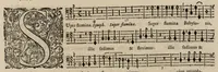 An illustration from Motets pour la chapelle du Roy, mis en musique, par Monsieur Du Mont abbé de Silly, & maistre de la musique, de ladite chapelle. Basse du grand choeur. (1686)