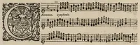 An illustration from Motets pour la chapelle du Roy, mis en musique, par Monsieur Du Mont abbé de Silly, & maistre de la musique, de ladite chapelle. Premier dessus de violon. (1686)