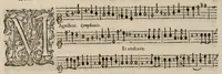 An illustration from Motets pour la chapelle du Roy, mis en musique, par Monsieur Du Mont abbé de Silly, & maistre de la musique, de ladite chapelle. Premier dessus de violon. (1686)