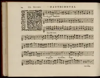 An illustration from Motets pour la chapelle du Roy, mis en musique, par Monsieur Du Mont abbé de Silly, & maistre de la musique, de ladite chapelle. Haute-contre de violon. (1686)