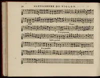 An illustration from Motets pour la chapelle du Roy, mis en musique, par Monsieur Du Mont abbé de Silly, & maistre de la musique, de ladite chapelle. Haute-contre de violon. (1686)