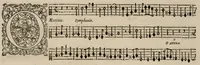 An illustration from Motets pour la chapelle du Roy, mis en musique, par Monsieur Du Mont abbé de Silly, & maistre de la musique, de ladite chapelle. Haute-contre de violon. (1686)