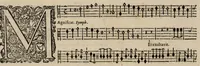 An illustration from Motets pour la chapelle du Roy, mis en musique, par Monsieur Du Mont abbé de Silly, & maistre de la musique, de ladite chapelle. Taille de violon. (1686)