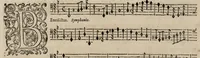 An illustration from Motets pour la chapelle du Roy, mis en musique, par Monsieur Du Mont abbé de Silly, & maistre de la musique, de ladite chapelle. Basse de violon. (1686)