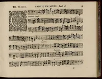 An illustration from Motets pour la chapelle du Roy, mis en musique, par Monsieur Du Mont abbé de Silly, & maistre de la musique, de ladite chapelle. Basse de violon. (1686)