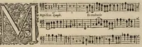 An illustration from Motets pour la chapelle du Roy, mis en musique, par Monsieur Du Mont abbé de Silly, & maistre de la musique, de ladite chapelle. Basse de violon. (1686)