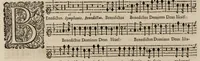An illustration from Motets pour la chapelle du Roy, mis en musique, par Monsieur Du Mont abbé de Silly, & maistre de la musique, de ladite chapelle. Dessus du petit choeur. (1686)