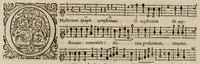 An illustration from Motets pour la chapelle du Roy, mis en musique, par Monsieur Du Mont abbé de Silly, & maistre de la musique, de ladite chapelle. Dessus du grand choeur. (1686)