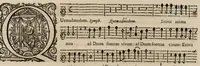 An illustration from Motets pour la chapelle du Roy, mis en musique, par Monsieur Du Mont abbé de Silly, & maistre de la musique, de ladite chapelle. Dessus du grand choeur. (1686)