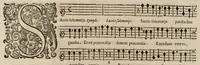 An illustration from Motets pour la chapelle du Roy, mis en musique, par Monsieur Du Mont abbé de Silly, & maistre de la musique, de ladite chapelle. Dessus du grand choeur. (1686)