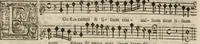 Picture 11 of 15 from Meslanges de sujets chrestiens, cantiques, litanies et motets. Mis en musique, à 2, 3, 4, & 5 parties, avec une Basse-continuë. Dediez à Madame la Duchesse d'Orleans. Par Estienne Moulinié de Languedoc, chef ordinaire de la musique de Son Altesse Royale Monseigneur le Duc d'Orleans. Dessus. (1658), leaf 60