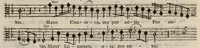 An illustration from Meslanges de sujets chrestiens, cantiques, litanies et motets. Mis en musique, à 2, 3, 4, & 5 parties, avec une Basse-continuë. Dediez à Madame la Duchesse d'Orleans. Par Estienne Moulinié de Languedoc, chef ordinaire de la musique de Son Altesse Royale Monseigneur le Duc d'Orleans.Taille haute. (1658)