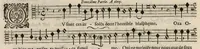 An illustration from Meslanges de sujets chrestiens, cantiques, litanies et motets. Mis en musique, à 2, 3, 4, & 5 parties, avec une Basse-continuë. Dediez à Madame la Duchesse d'Orleans. Par Estienne Moulinié de Languedoc, chef ordinaire de la musique de Son Altesse Royale Monseigneur le Duc d'Orleans.Taille haute. (1658)