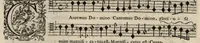 An illustration from Meslanges de sujets chrestiens, cantiques, litanies et motets. Mis en musique, à 2, 3, 4, & 5 parties, avec une Basse-continuë. Dediez à Madame la Duchesse d'Orleans. Par Estienne Moulinié de Languedoc, chef ordinaire de la musique de Son Altesse Royale Monseigneur le Duc d'Orleans.Taille haute. (1658)