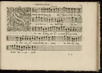 An illustration from Meslanges de sujets chrestiens, cantiques, litanies et motets. Mis en musique, à 2, 3, 4, & 5 parties, avec une Basse-continuë. Dediez à Madame la Duchesse d'Orleans. Par Estienne Moulinié de Languedoc, chef ordinaire de la musique de Son Altesse Royale Monseigneur le Duc d'Orleans.Taille haute. (1658)