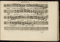 Picture 6 of 15 from Meslanges de sujets chrestiens, cantiques, litanies et motets. Mis en musique, à 2, 3, 4, & 5 parties, avec une Basse-continuë. Dediez à Madame la Duchesse d'Orleans. Par Estienne Moulinié de Languedoc, chef ordinaire de la musique de Son Altesse Royale Monseigneur le Duc d'Orleans. Basse. (1658), leaf 40