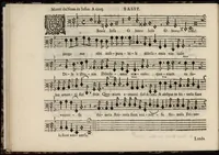Picture 8 of 15 from Meslanges de sujets chrestiens, cantiques, litanies et motets. Mis en musique, à 2, 3, 4, & 5 parties, avec une Basse-continuë. Dediez à Madame la Duchesse d'Orleans. Par Estienne Moulinié de Languedoc, chef ordinaire de la musique de Son Altesse Royale Monseigneur le Duc d'Orleans. Basse. (1658), leaf 45