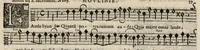 An illustration from Meslanges de sujets chrestiens, cantiques, litanies et motets. Mis en musique, à 2, 3, 4, & 5 parties, avec une Basse-continuë. Dediez à Madame la Duchesse d'Orleans. Par Estienne Moulinié de Languedoc, chef ordinaire de la musique de Son Altesse Royale Monseigneur le Duc d'Orleans. Haute-contre. (1658)