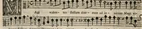 An illustration from Meslanges de sujets chrestiens, cantiques, litanies et motets. Mis en musique, à 2, 3, 4, & 5 parties, avec une Basse-continuë. Dediez à Madame la Duchesse d'Orleans. Par Estienne Moulinié de Languedoc, chef ordinaire de la musique de Son Altesse Royale Monseigneur le Duc d'Orleans. Haute-contre. (1658)