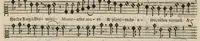 An illustration from Meslanges de sujets chrestiens, cantiques, litanies et motets. Mis en musique, à 2, 3, 4, & 5 parties, avec une Basse-continuë. Dediez à Madame la Duchesse d'Orleans. Par Estienne Moulinié de Languedoc, chef ordinaire de la musique de Son Altesse Royale Monseigneur le Duc d'Orleans. Haute-contre. (1658)