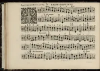 Picture 4 of 34 from Meslanges de sujets chrestiens, cantiques, litanies et motets. Mis en musique, à 2, 3, 4, & 5 parties, avec une Basse-continuë. Dediez à Madame la Duchesse d'Orleans. Par Estienne Moulinié de Languedoc, chef ordinaire de la musique de Son Altesse Royale Monseigneur le Duc d'Orleans. Basse-continue. (1658), leaf 23