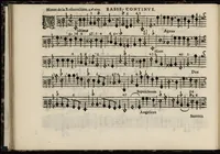 Picture 18 of 34 from Meslanges de sujets chrestiens, cantiques, litanies et motets. Mis en musique, à 2, 3, 4, & 5 parties, avec une Basse-continuë. Dediez à Madame la Duchesse d'Orleans. Par Estienne Moulinié de Languedoc, chef ordinaire de la musique de Son Altesse Royale Monseigneur le Duc d'Orleans. Basse-continue. (1658), leaf 57
