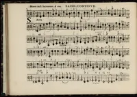 Picture 19 of 34 from Meslanges de sujets chrestiens, cantiques, litanies et motets. Mis en musique, à 2, 3, 4, & 5 parties, avec une Basse-continuë. Dediez à Madame la Duchesse d'Orleans. Par Estienne Moulinié de Languedoc, chef ordinaire de la musique de Son Altesse Royale Monseigneur le Duc d'Orleans. Basse-continue. (1658), leaf 59