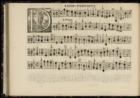 An illustration from Meslanges de sujets chrestiens, cantiques, litanies et motets. Mis en musique, à 2, 3, 4, & 5 parties, avec une Basse-continuë. Dediez à Madame la Duchesse d'Orleans. Par Estienne Moulinié de Languedoc, chef ordinaire de la musique de Son Altesse Royale Monseigneur le Duc d'Orleans. Basse-continue. (1658)