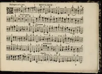 An illustration from Meslanges de sujets chrestiens, cantiques, litanies et motets. Mis en musique, à 2, 3, 4, & 5 parties, avec une Basse-continuë. Dediez à Madame la Duchesse d'Orleans. Par Estienne Moulinié de Languedoc, chef ordinaire de la musique de Son Altesse Royale Monseigneur le Duc d'Orleans. Basse-continue. (1658)
