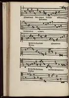 An illustration from Enchiridion musices Nicolai Wollici Barroducensis de gregoriana et figurativa atque contrapuncto simplici percommode tractans, omnibus cantu oblectantibus, perutile et necessarium. (1512)