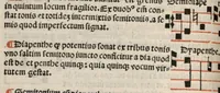An illustration from Enchiridion musices Nicolai Wollici Barroducensis de gregoriana et figurativa atque contrapuncto simplici percommode tractans, omnibus cantu oblectantibus, perutile et necessarium. (1512)