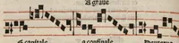 Picture 10 of 30 from Enchiridion musices Nicolai Wollici Barroducensis de gregoriana et figurativa atque contrapuncto simplici percommode tractans, omnibus cantu oblectantibus, perutile et necessarium. (1512), leaf 65
