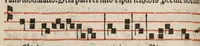 An illustration from Enchiridion musices Nicolai Wollici Barroducensis de gregoriana et figurativa atque contrapuncto simplici percommode tractans, omnibus cantu oblectantibus, perutile et necessarium. (1512)
