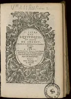 An illustration from II. Livre des equivoques du sieur de Chancy, maistre de la musique de la chambre du Roy. (1647)